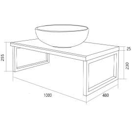 Столешница GRUNGE LOFT 100 Дуб Вотан
